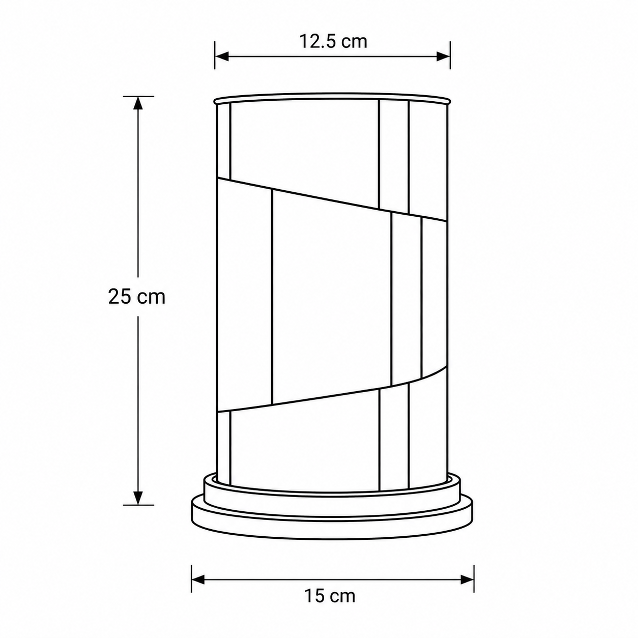 Tiffany Windlicht Roundabout – geometrisches Design – 25 cm – Bild 13