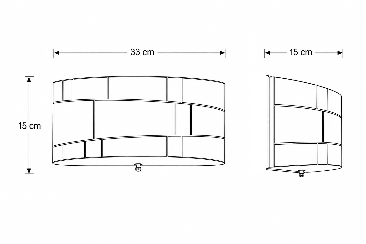 Tiffany Wandleuchte / Deckenleuchte Roundabout Small – geometrisches Design – 33 cm – Bild 6