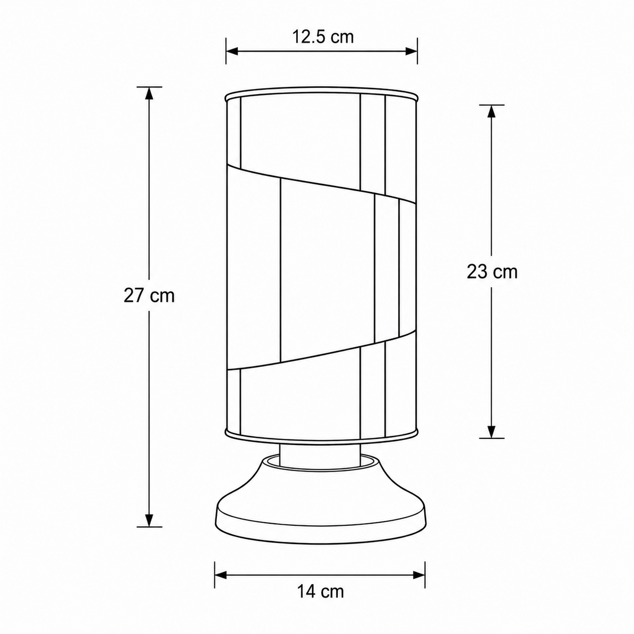 Tiffany Tischlampe Roundabout – geometrisches Design – Ø 12,5 cm – Bild 3