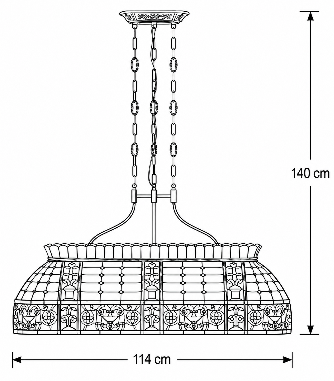 Tiffany Billard-Esstisch Lampe Carrousel – Bild 10