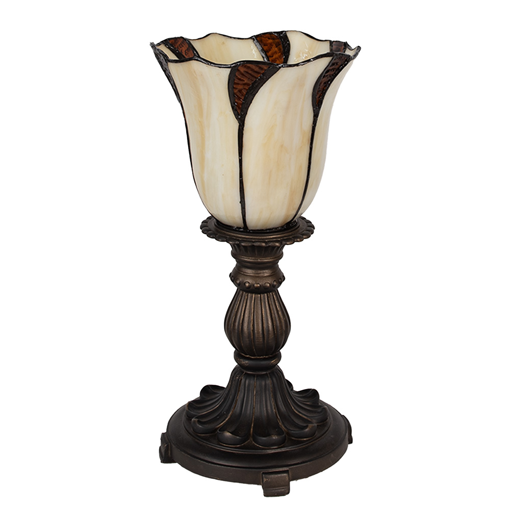 Tiffany Tischlampe Corolla Uplight – handgefertigtes Bleiglas – Bild 8