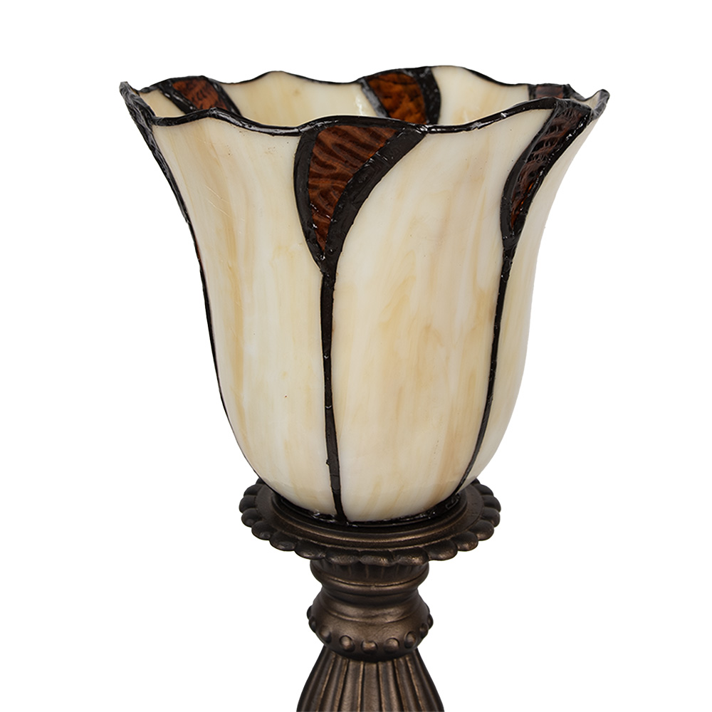 Tiffany Tischlampe Corolla Uplight – handgefertigtes Bleiglas – Bild 7
