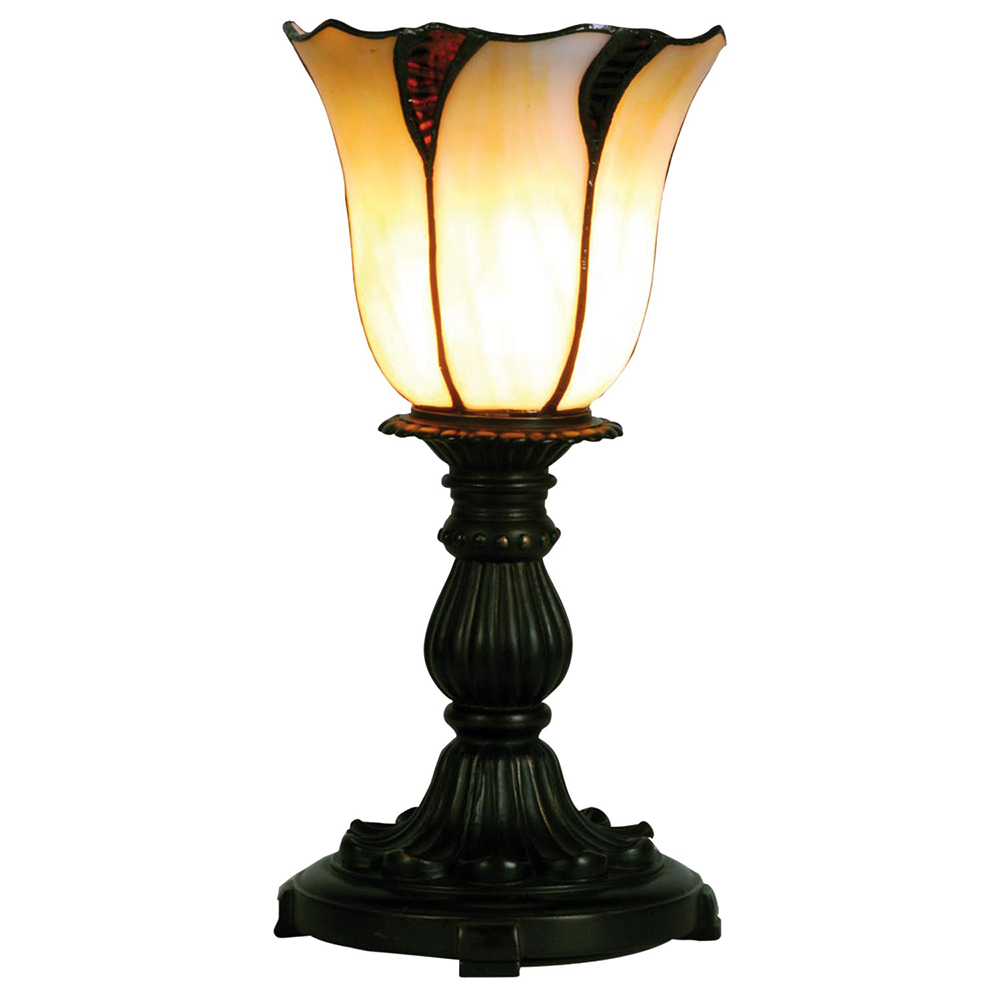 Tiffany Tischlampe Corolla Uplight – handgefertigtes Bleiglas