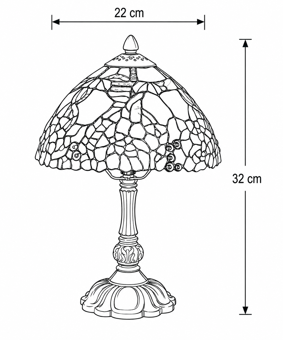 Tiffany Tischlampe Charlotte – Bild 5