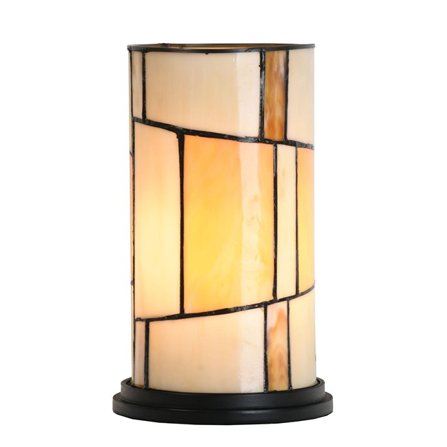 Tiffany Windlicht Roundabout – geometrisches Design – 25 cm