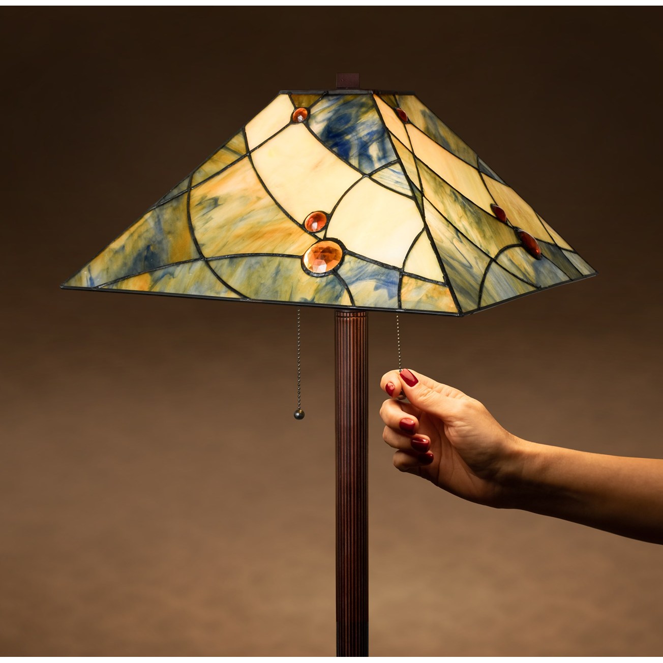 Tiffany Stehleuchte Sky Blue – Bild 5