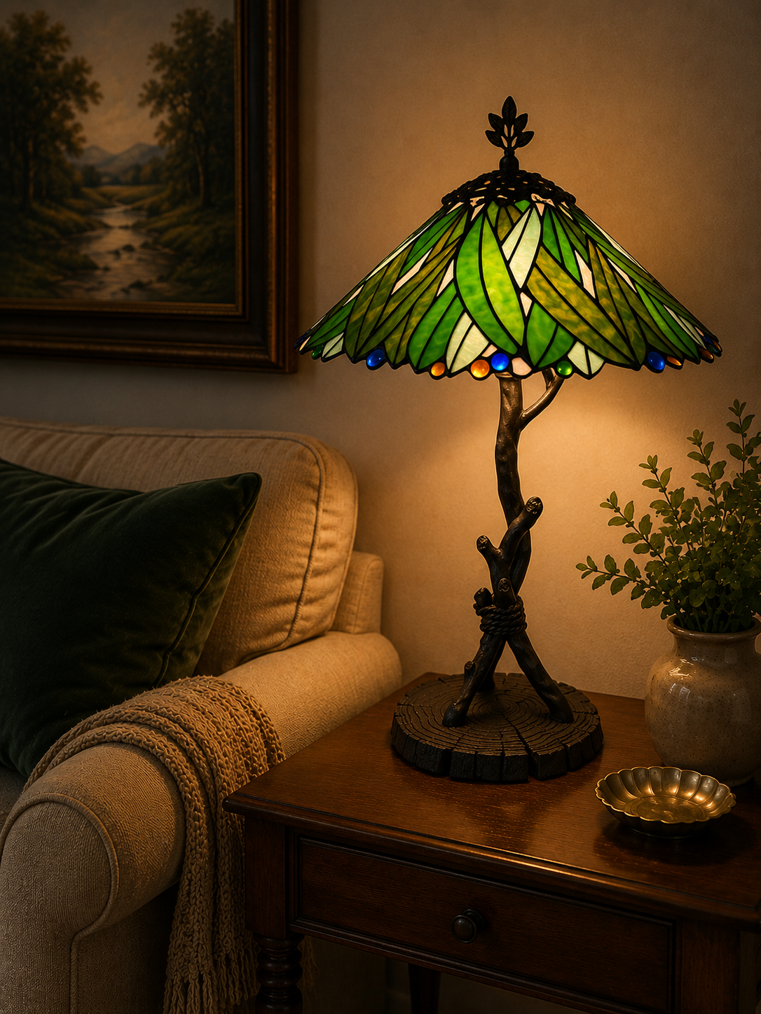 Tiffany Tischlampe Andorra 40 / P9 – Bild 2