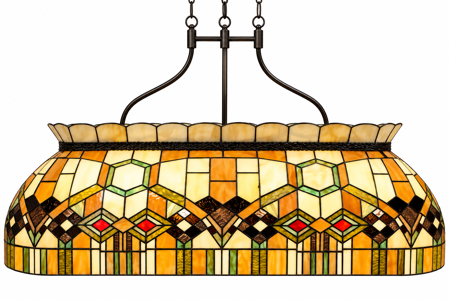 Tiffany Billard- und Lesetischlampe Geo – 115 cm – Bild 13