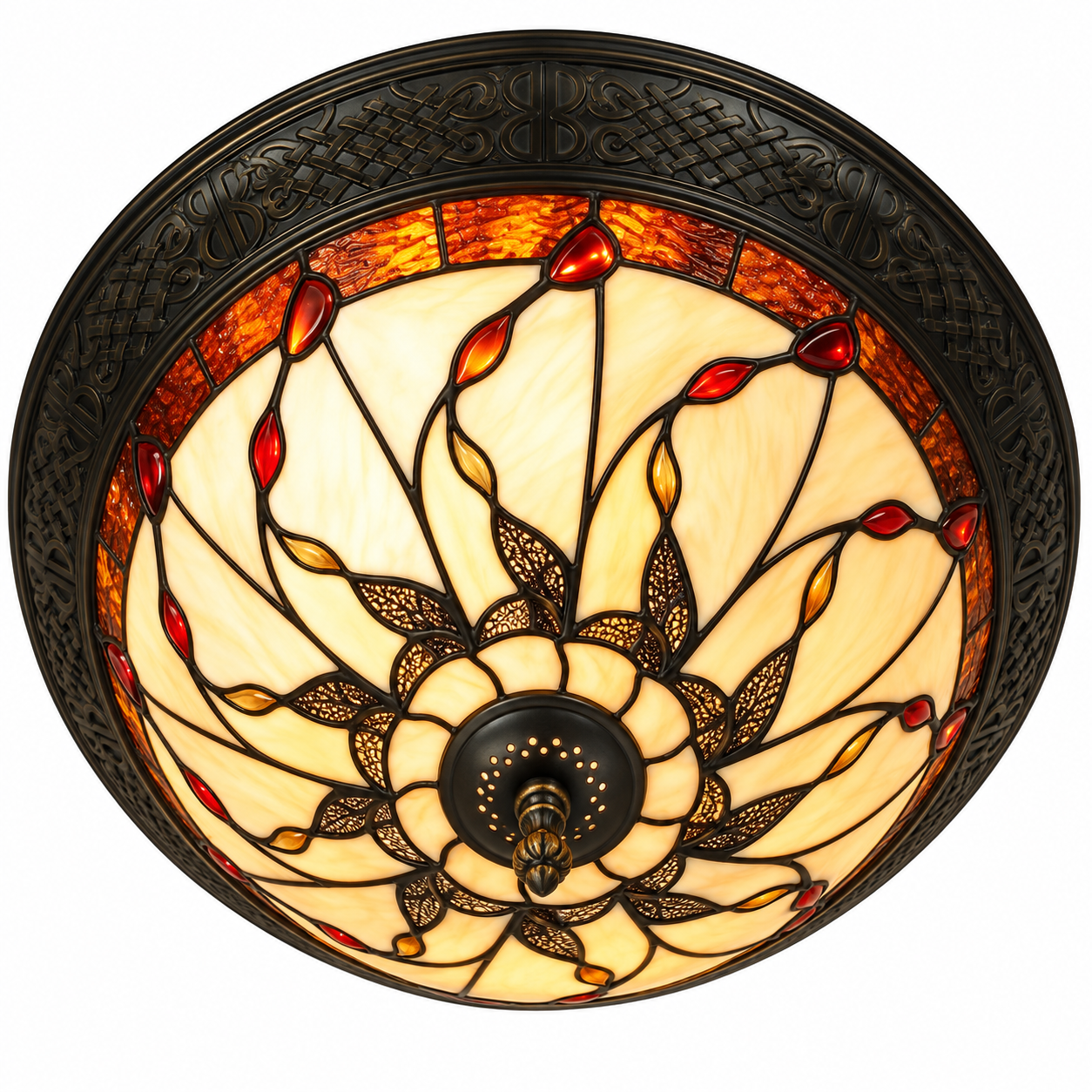 Tiffany Deckenleuchte Butterfly Rand – Bild 3