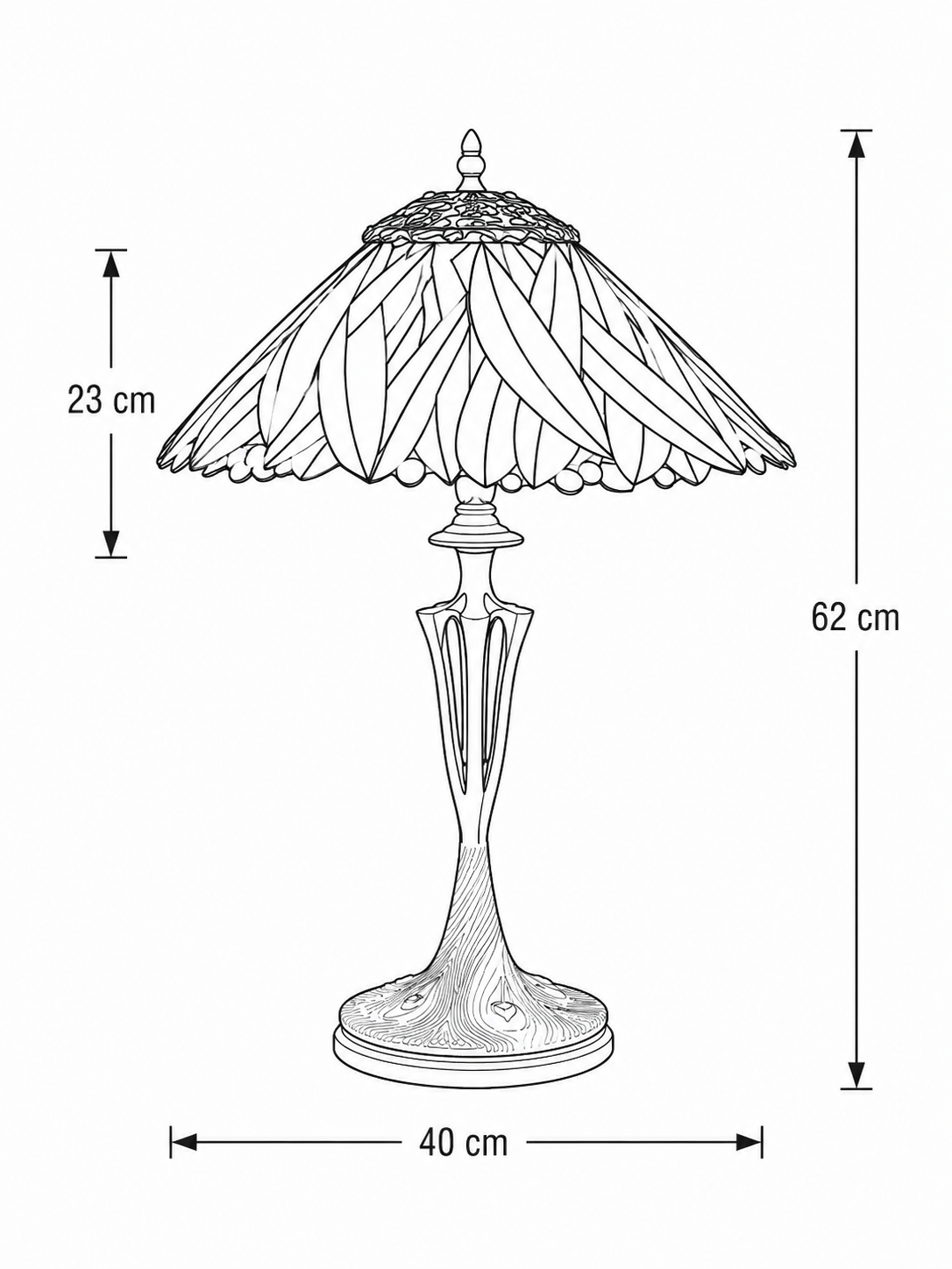 Tiffany Tischlampe Andorra 40 / P8 – Bild 10
