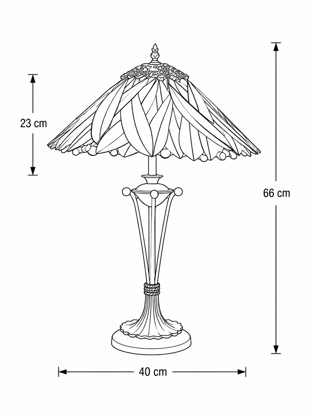 Tiffany Tischlampe Andorra 40 - P52 – Bild 8