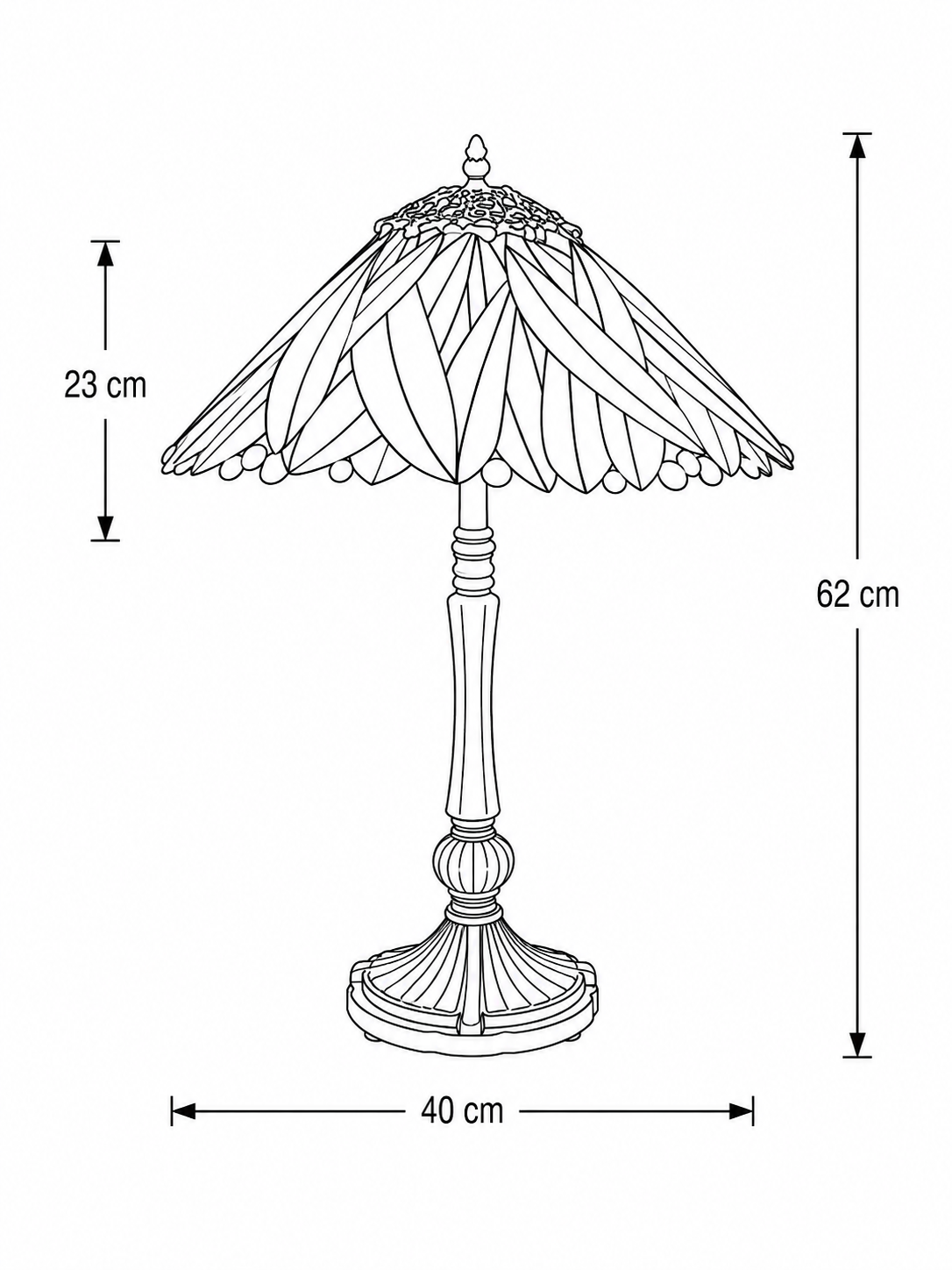 Tiffany-Tischlampe Andorra 40 - P7 – Bild 9
