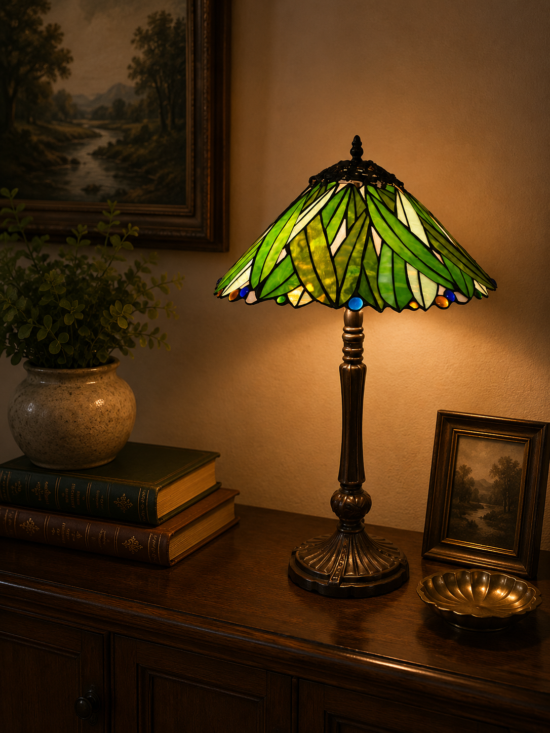 Tiffany-Tischlampe Andorra 40 - P7 – Bild 2
