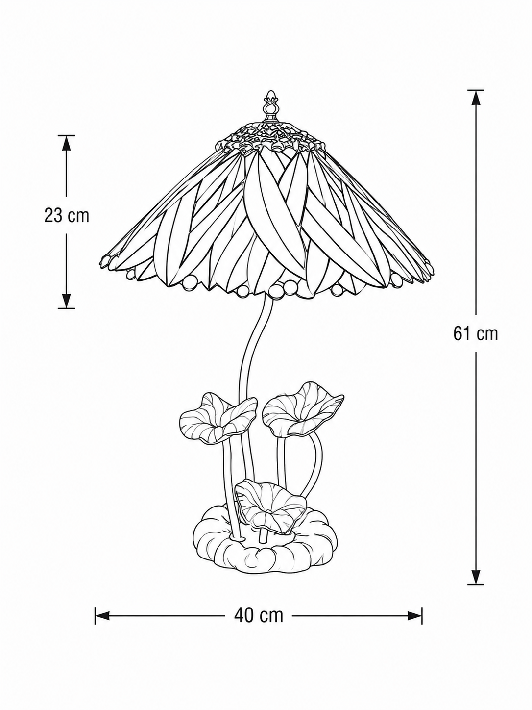 Tiffany Tischlampe Andorra / P19 – Bild 9
