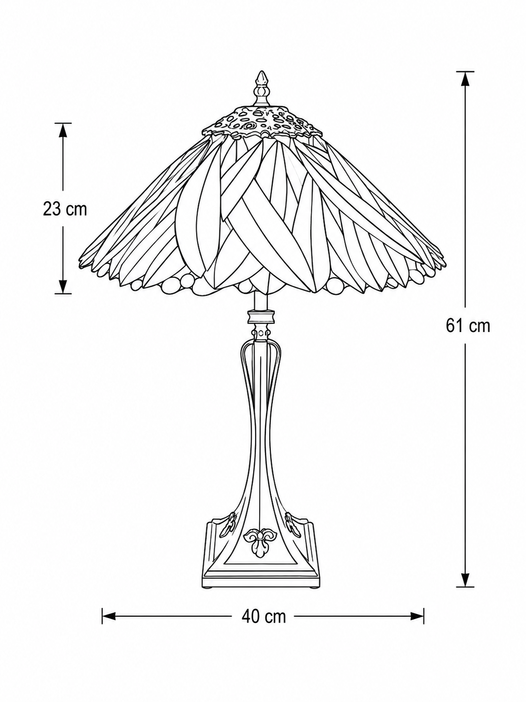 Tiffany Tischlampe Andorra / P4 – Bild 9