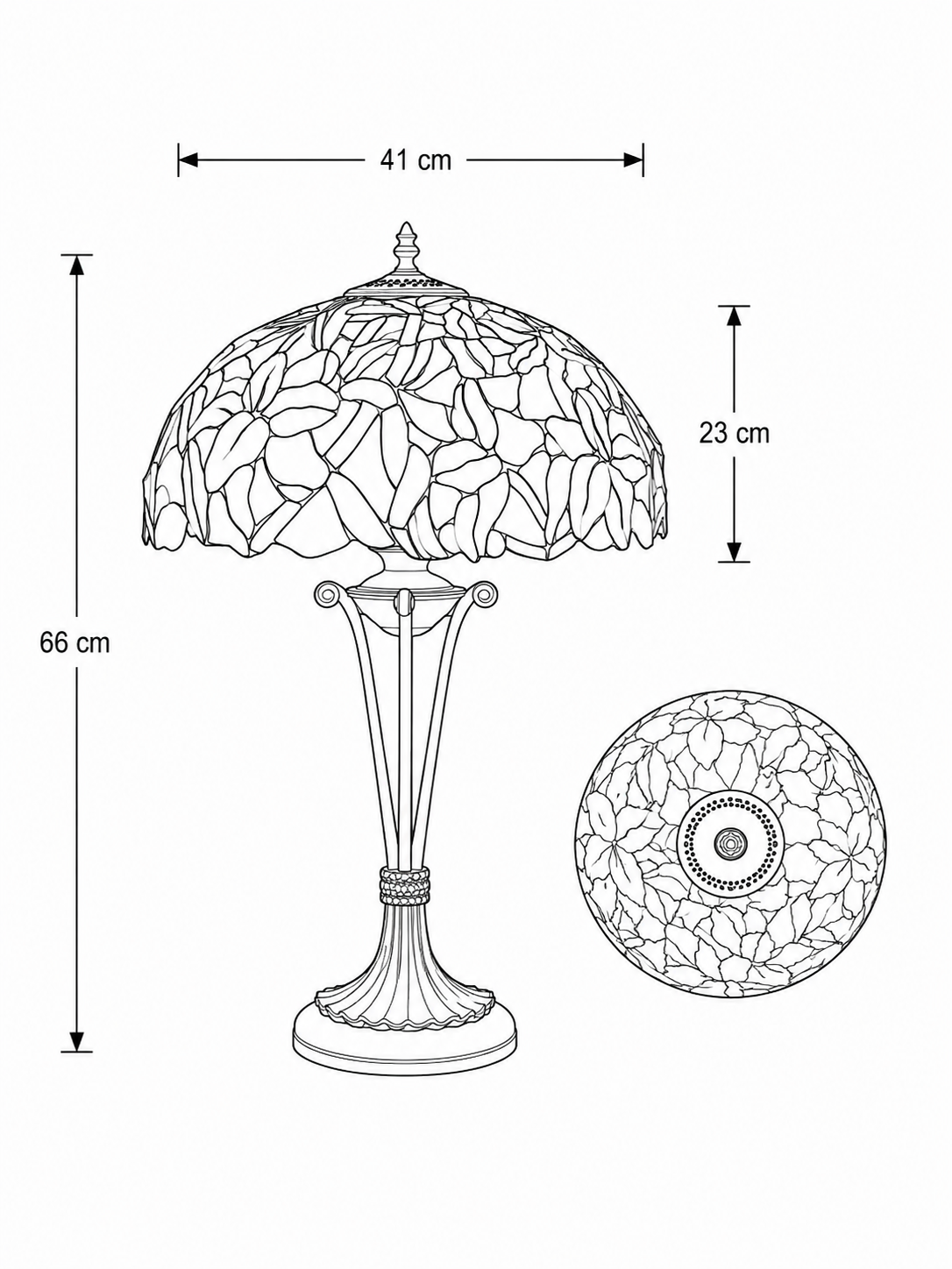 Tiffany Tischlampe Monaco 40 - P52 – Bild 7