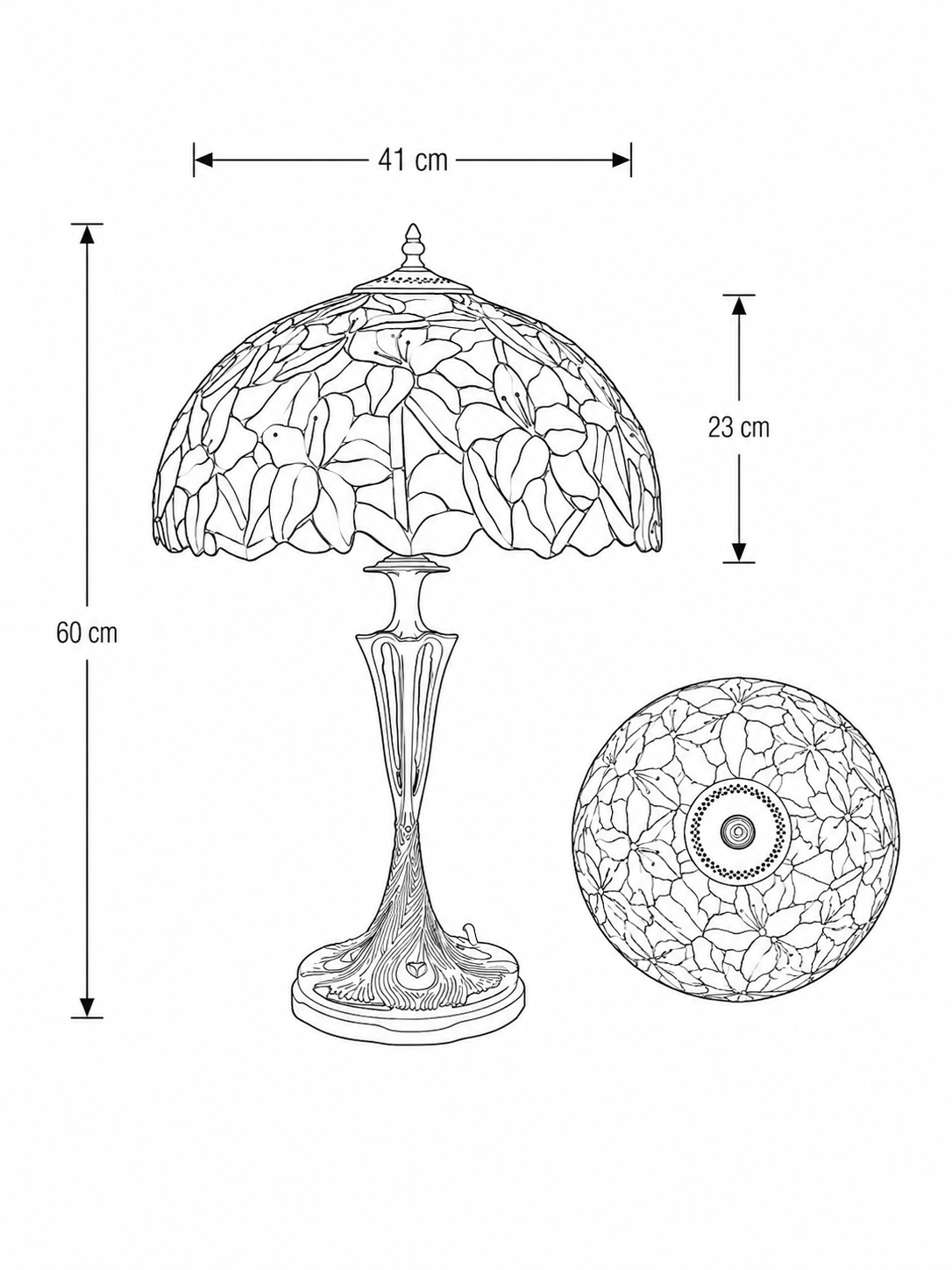 Tiffany Tischlampe Monaco 41 / P8 – Bild 8