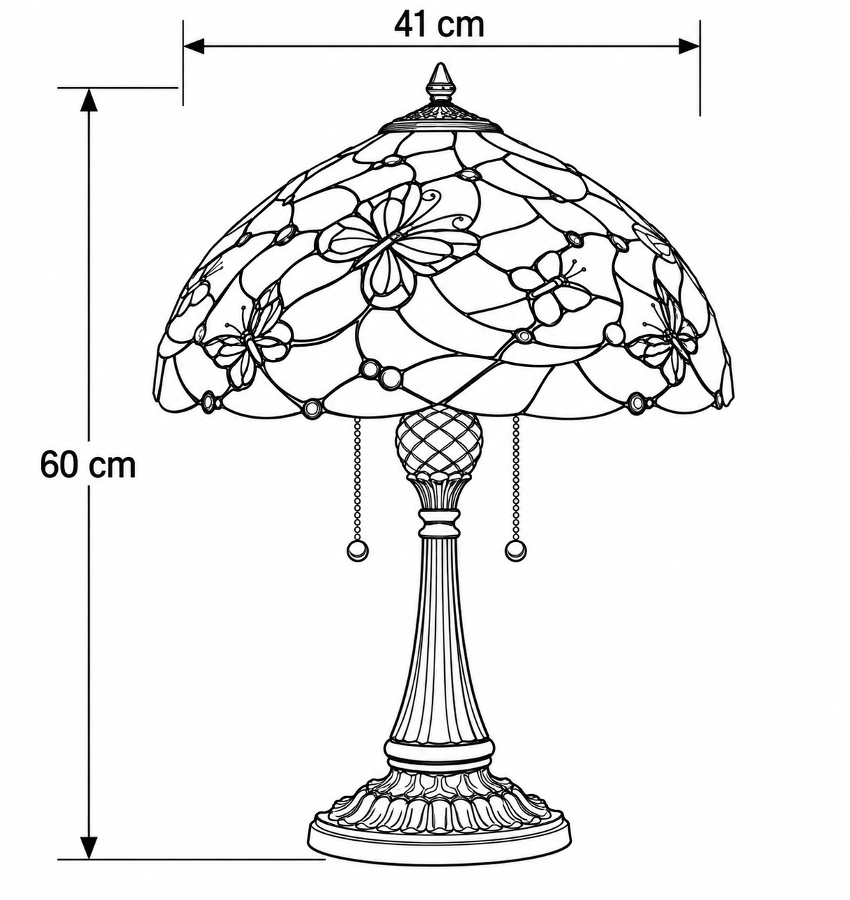 Tiffany Tischlampe Papillon – Bild 13
