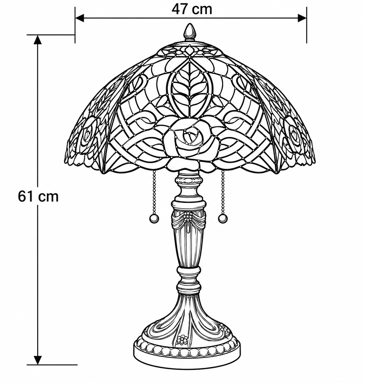 Tiffany Tischlampe Rosa â Bild 12