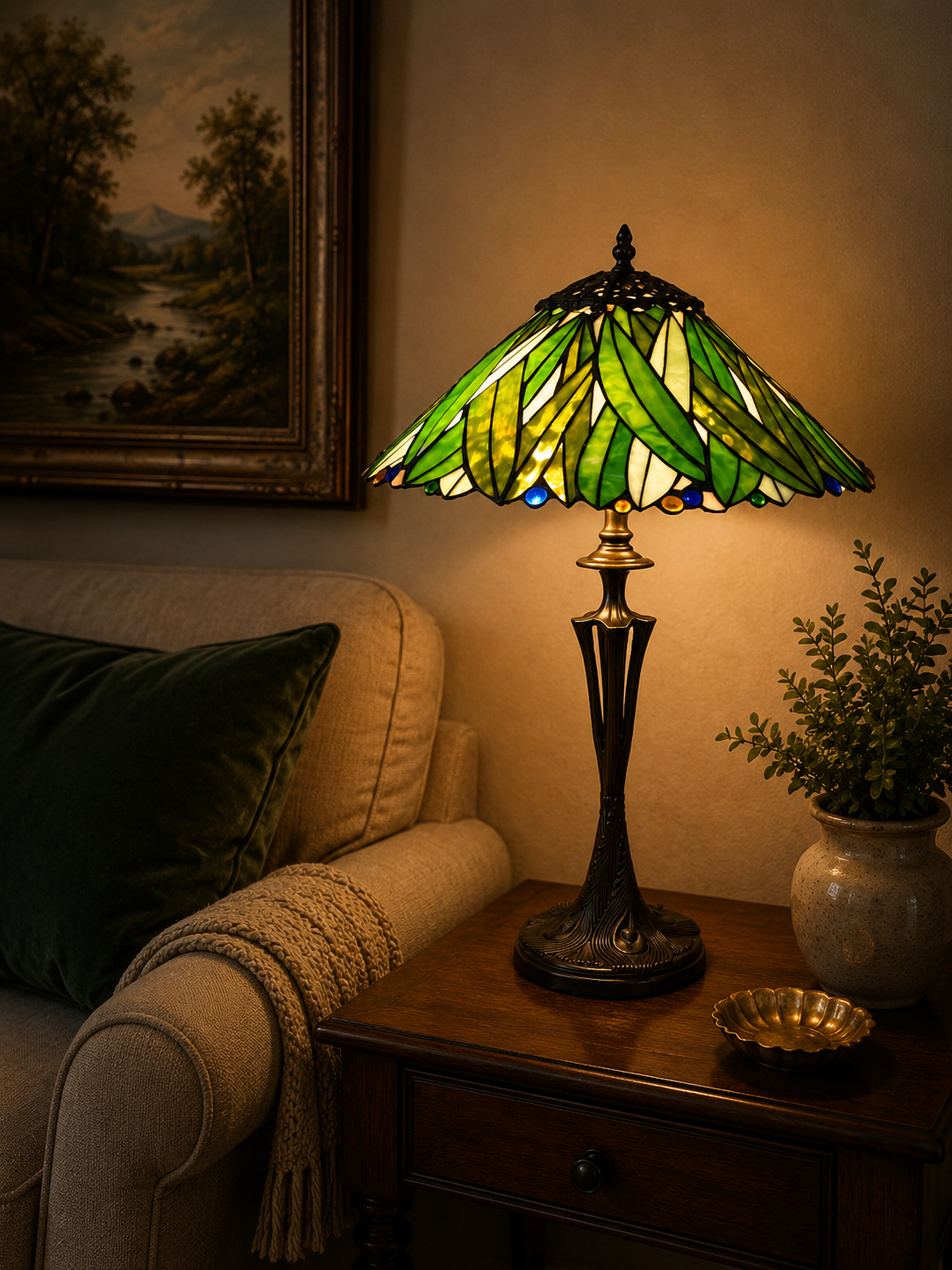 Tiffany Tischlampe Andorra 40 / P8 – Bild 2
