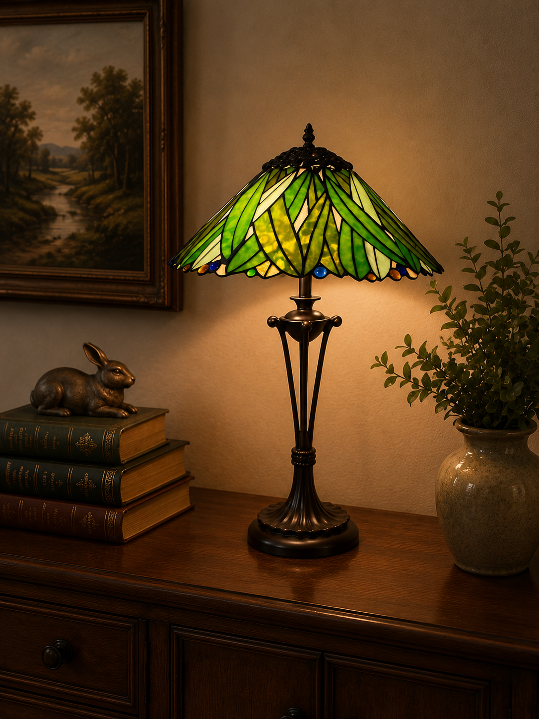 Tiffany Tischlampe Andorra 40 - P52 – Bild 2