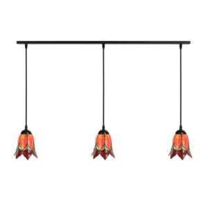 3 x Tiffany Lovely Flower Red auf Deckenbalken