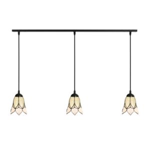 3 x Tiffany Lovely Flower White auf Deckenbalken