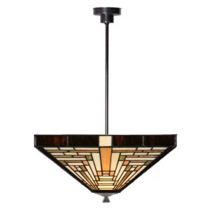 Tiffany Kantige Pendelleuchte Rising Sun