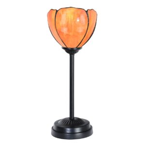 Tiffany Slim Tischlampe schwarz mit Tulipa