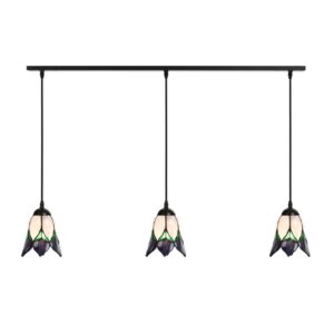 3 x Tiffany Lovely Flower Purple auf Deckenbalken