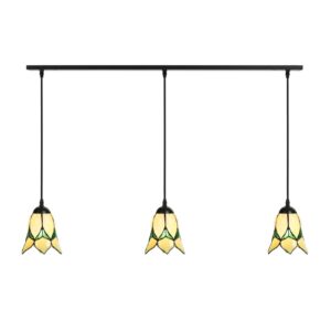 3 x Tiffany Lovely Flower Yellow auf Deckenbalken
