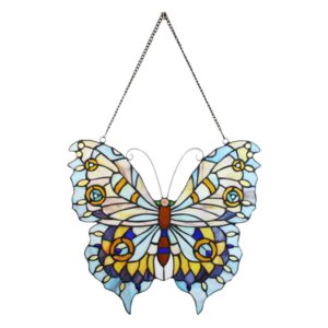 Glasscheibe 6236 Tiffany Butterfly 40x60 cm Blaues Glas