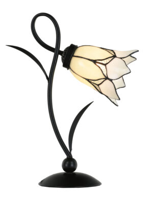 Tiffany Tischlampe Lovely Flower White Romantic