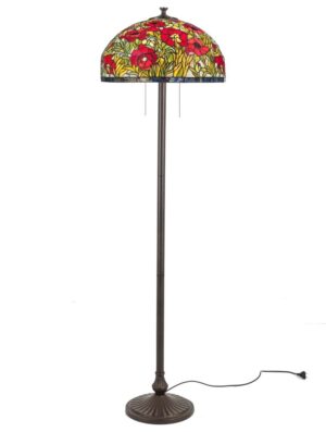 Tiffany Stehleuchte Elza 165cm 3-Licht Rosas