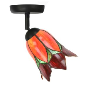 Tiffany Spot bronze mit Lovely Flower Red