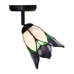 Tiffany Spot schwarz mit Lovely Flower Purple