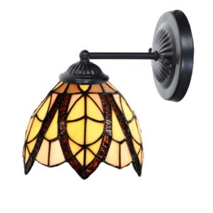 Tiffany Wandlampe schwarz mit Flow Souplesse Small