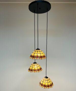 Tiffany Hängelampe Cherry 25 Triple Round