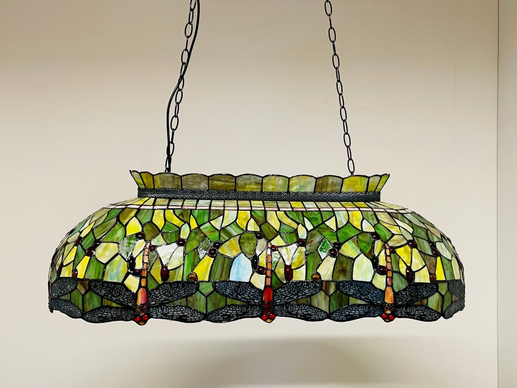 Tiffany Billard-Esstisch Lampe Dragonfly Green – Bild 10