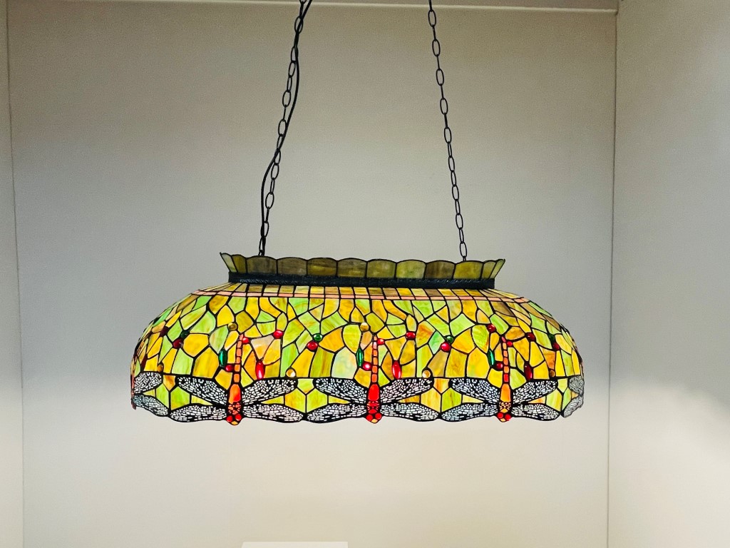 Tiffany Billard-Esstisch Lampe Dragonfly Green – Bild 3