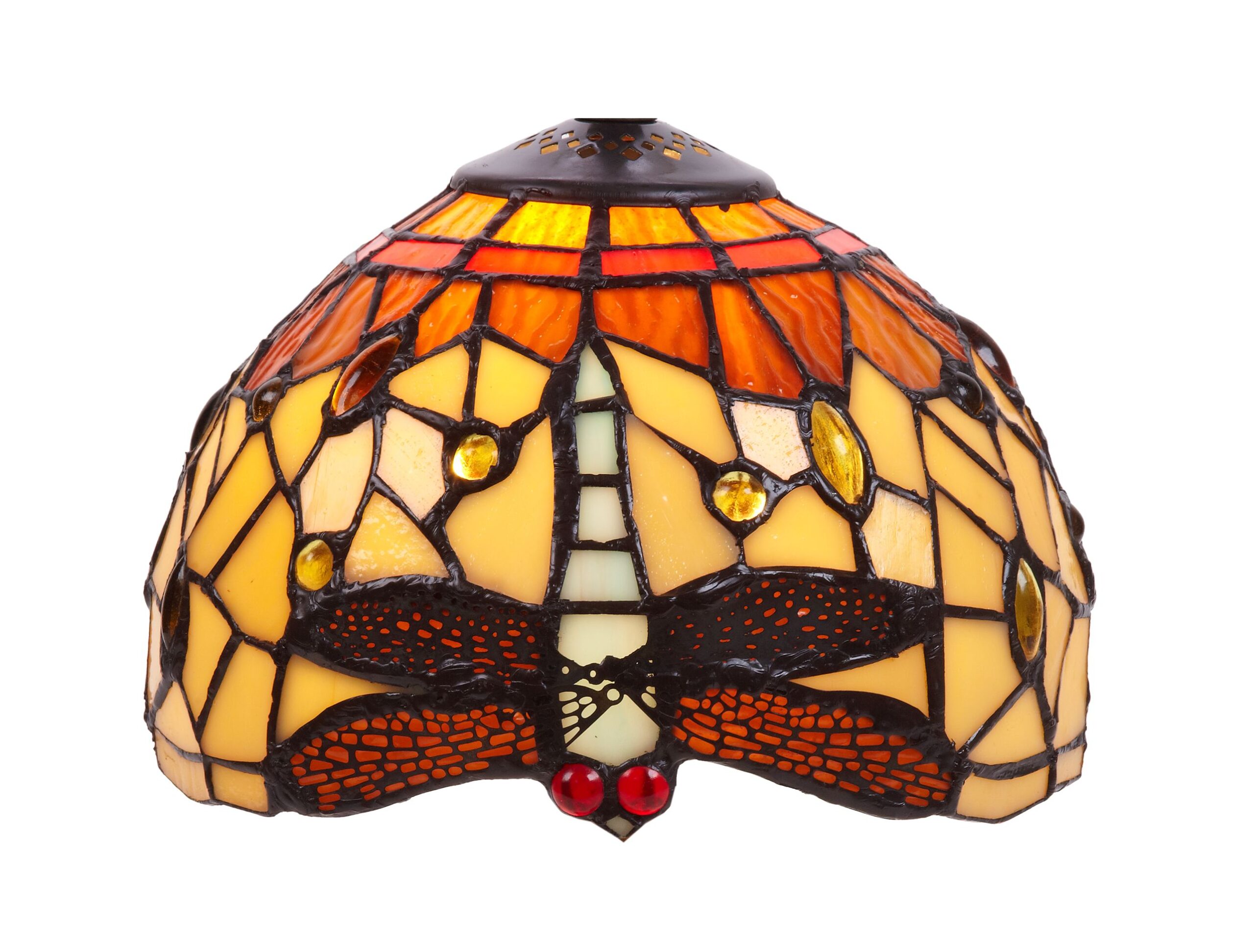 Tiffany Lampenschirm Dragonfly Belle Amber 20 cm – Libelle Amber