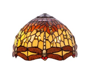 Tiffany Lampenschirm Dragonfly Belle Amber 30 cm – Libelle Amber
