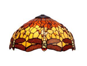 Tiffany Lampenschirm Dragonfly Belle Amber 40 cm – Libelle Amber