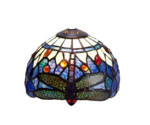 Tiffany Lampenschirm Dragonfly Belle Epoque 20 cm – Libelle Blau