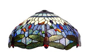 Tiffany lampenkap Dragonfly Belle Epoque 54 cm – libelle blauw