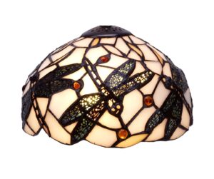 Tiffany Lampenschirm Dragonfly Pedrera 30 cm – Libelle Creme
