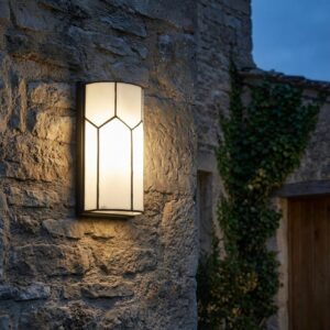 Tiffany Wandleuchte Gatsby Outdoor – Art-Déco Außenleuchte IP44