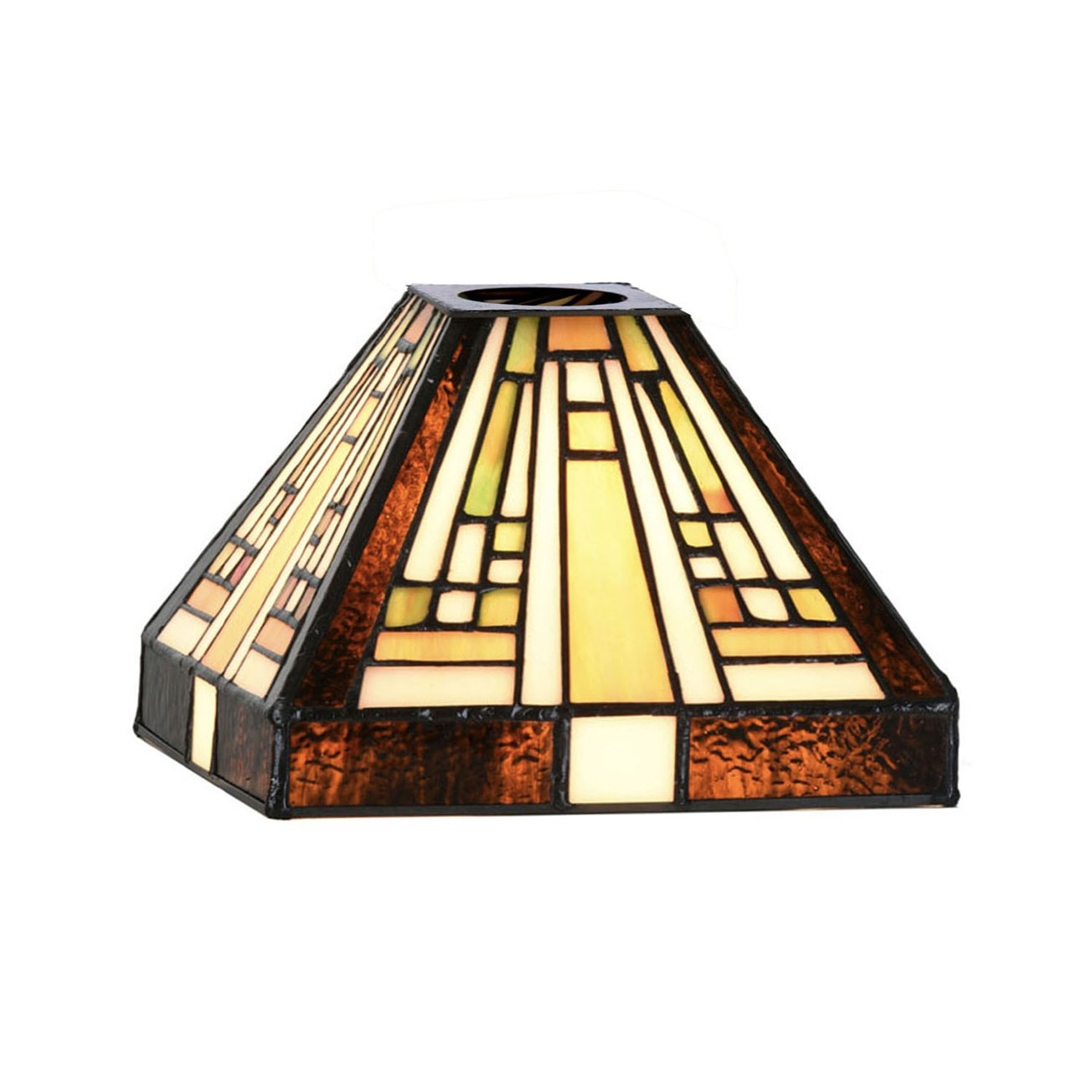 Tiffany T-Lampe Rising Sun Small – 3-flammig – geometrisches Design – Bild 5