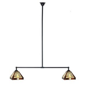 Tiffany T-Lampe Rising Sun Small – 2-flammig – geometrisches Design