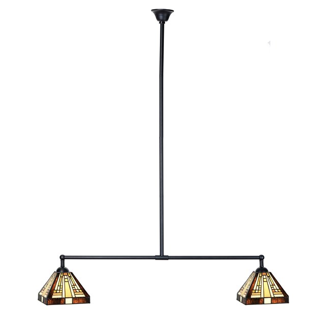 Tiffany T-Lampe Rising Sun Small – 2-flammig – geometrisches Design